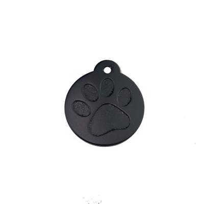 China Europe Wholesale 31mm Round Collar Pet Ornament Metal Pendant Tags for sale