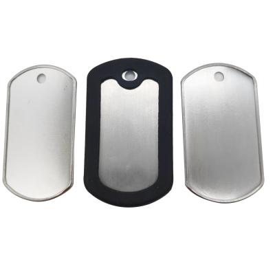 China Europe Aluminum Material Dog Tag With Silicon Silence Curly Edge Dog Tag for sale