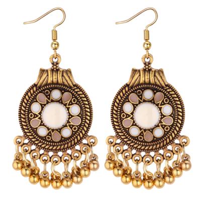 China Environmental Friendly High Quality Vintage Drop Earrings Bohemian Pave Circle Earring For Sale for sale