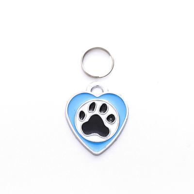 China Durable Wholesale Heart Shaped Pet ID Tags Enamel Metal Pendant Dog Tags for sale