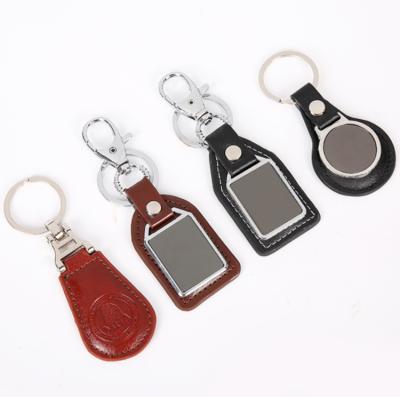 China Durable Custom Logo Leather Keychain Blank Car Key Chain High End Promotional Gifts for sale