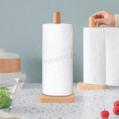 China Viscous Nonwoven Fabric OEM Color Printed Kitchen Checkered Dish Reusable Wet & Dry 3 Stacks Lazy Rag Reusable Paper Towels for sale