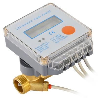 China Brass Ultrasonic Heat Meter with M-BUS/RS-485/ Pulse Output Interface for sale