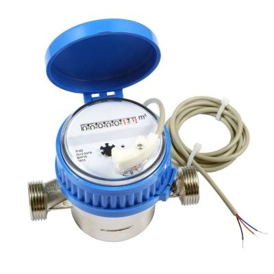 China Brass Body Pulse Output Class C R160 Single Remote Reading Jet Brass Water Meter for sale