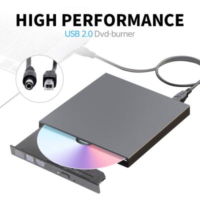 China PORTABLE External CD DVD Drive , Blingco USB 2.0 Protable Slim External CD-RW Drive DVD-RW Burner Writer Player For Laptop Notebook for sale