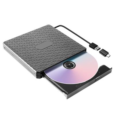 China PORTABLE External CD/DVD Drive For Laptop , HYRIPE Ultra Slim Portable DVD Player CD +/-RW Disk Drive USB 3.0 Type-C CD ROM Burner Reader for sale