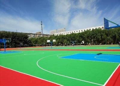 China High Strength PP Safety Modular Sports Flooring , Portable Non Slip Basketball Court Flooring for sale