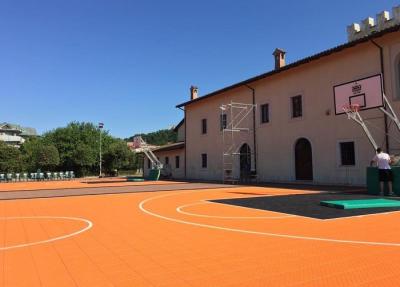 China Het anti Barsten Kleine het Hof van het Binnenplaatsbasketbal Multifunctionele Aangepaste Kleur Te koop