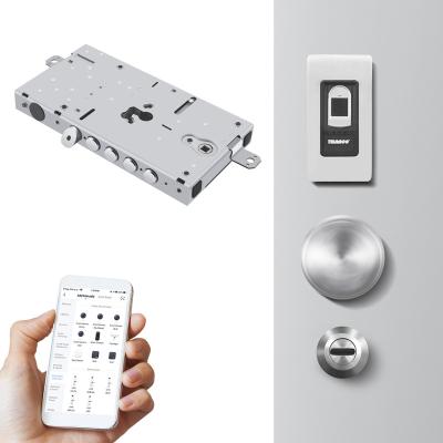 China High quality tuya Turkish main wifi flat style door lock Italy door lock galvanized security smart door lock for sale