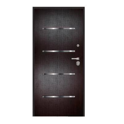 China High Quality Swing PVC Coated Modern Steel MDF Security Door Designs for sale