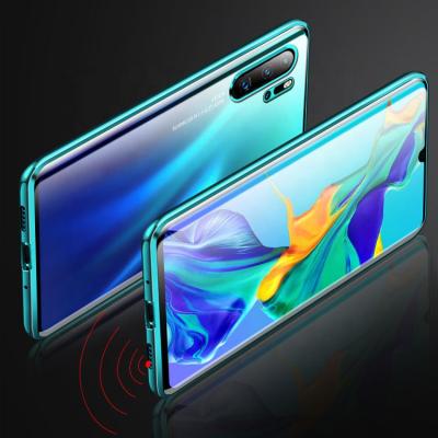 China Shock Proof Metal Magnet Case For Huawei P30 Pro Case Tempered Glass Magnetic Phone Case For Huawei P30 Pro Mobile Back Cover for sale