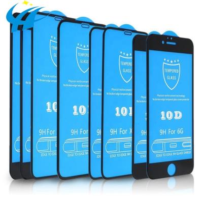 China Wholesale Fanshion Premium 10 D Screen Protector For iPhone 9H Tempered Glass Screen Protector for sale