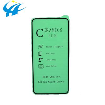 China Fanshion Silk Screen Printing Full Cover 2.5D 0.33mm Ceramic Screen Protector 9H Shatterproof Tempered Glass For iPhone X Xs Max Xr for sale