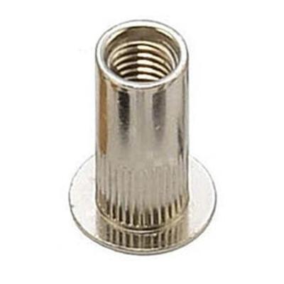 China Heavy Industry M5 M5.5 M6 M6.3 M7 M10 M12 Flat Head Rivet Nut With Vertical Grain for sale