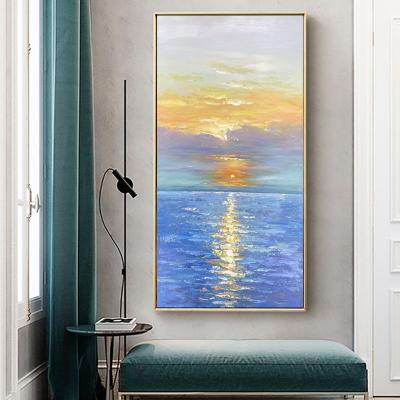 China Modern Canvas Art Abstract Modern Wall Hanging Oil Painting For Home Decor Seascape Painting for sale