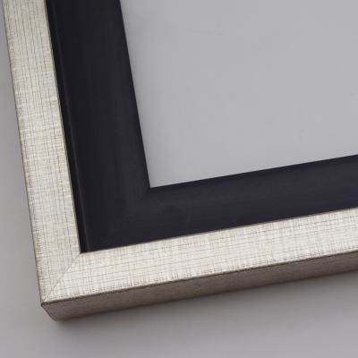 China Handmade Custom Different Size PS Mount Picture Painting Classic Black Gold White Frame for sale