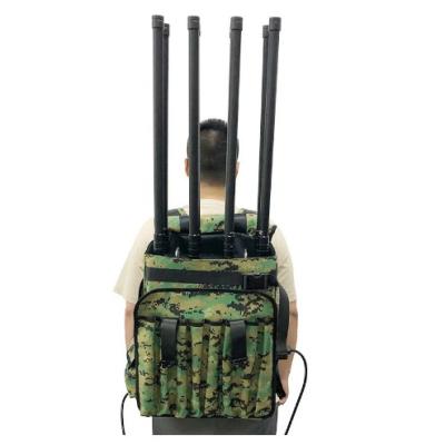 China 400W 8 Band UHF Frequency UAS Drone Jammer Counter Backpack Equipment for sale