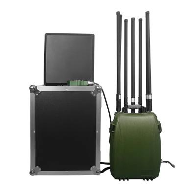 China 360 Degrees 2km Drone Jammer Backpack Uav Detection Defense Device 1.2G 1.5G for sale