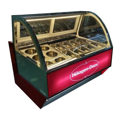 China Bakery Ice Cream Display Cabinet/Italian Sorbet Display/Commercial Gelato Fridge for sale