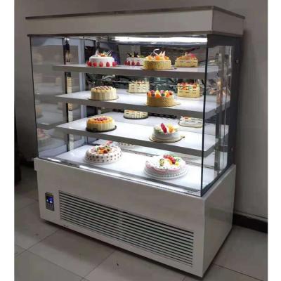 China Japanese Commercial Supermarket 1.5m Cake Showcase Dessert Showcase Glass Chocolate Refrigerator for sale