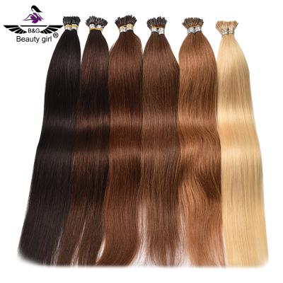 China Non Shedding Best Types 100 Keratin Tip Hair Extension i Tip Hair Keratin for sale