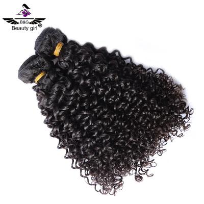 China No weave jerry brazilian virgin jerry curly hair weave shedding beauty curly hair for sale