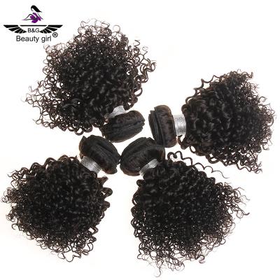 China None Unprocessed Raw Virgin Afro Kinky Curly Hair Wholesale jerry curly weft 100% shedding hair for sale