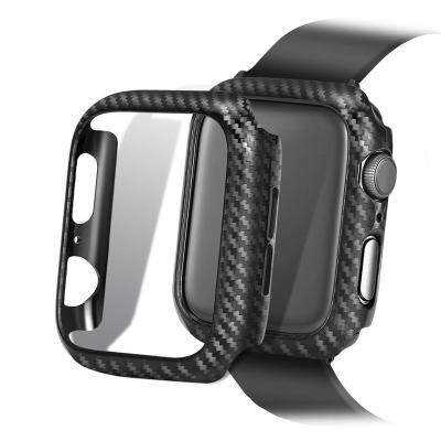 China 360 degree full cover device soft 360 degree carbon fiber protector watch case for apple watch case tpu for iWatch 6 5 4 3 2 1 case for sale