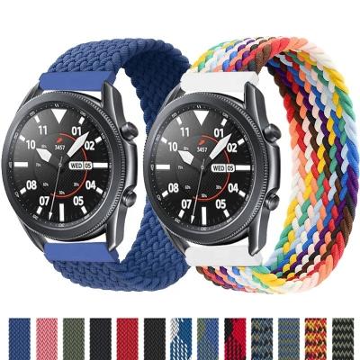 China Solo Loop Strap 20mm Solo Braided Loop Band 22mm For Samsung Galaxy Watch 3 46mm 2 Speed ​​S3 Watchband Huawei GT2 Active Strap 42mm 2 40mm 44mm Pro for sale