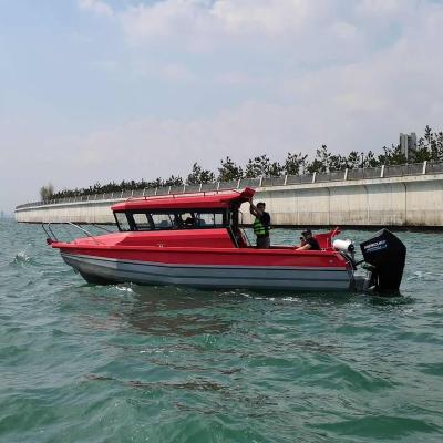 China Aluminum 7.5m 25ft 360 Walkaround Center Cabin Craft Boat Easy Bait Boats for sale