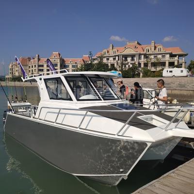 China Factory Sales 8.8m Twin Hull Boat Fishing Boat Aluminum Catamaran Boat 29ft for sale