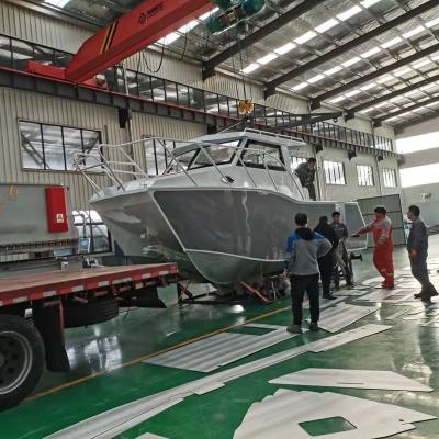 China 2022 New Aluminum 8.8m 29ft Two Hulls Stable Aluminum Fishing Boat Catamaran Boats for sale