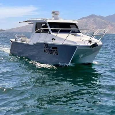 China Fishing/Working/Passenger Carry 29ft Alloy Welded Offshore 8.8m Twin Hull Saltwater Catamaran Fishing Boat For Sale for sale