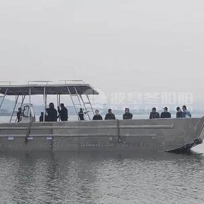 China Islands Customized Aluminum Hardtop Flat Bottom Landing Craft 11m 36 Feet Landing Craft for sale