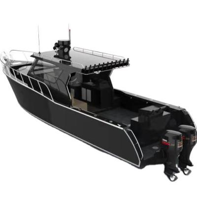 China POSEIDON Lifestyle 35ft Flat Aluminum Fishing Boats 10.5m Full Welded Boat Luxury Yacht for sale