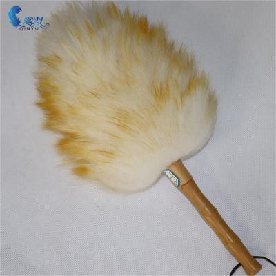 China Mini Cheap Viable New Hot Sale High Quality Natural Lambswool Cloths With Bamboo Handle For Cleaning for sale