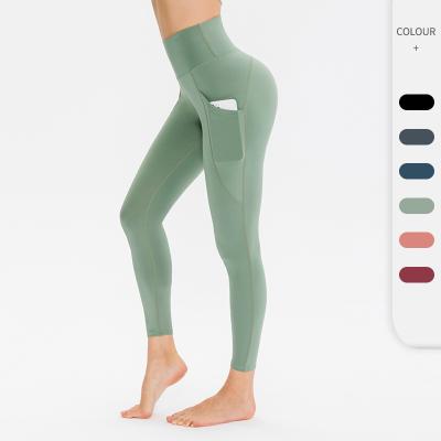 China Customized soft thick high waist women's breathable leggings slimming sports pants anti cellulite butt crack! crack! push up yoga leggings for sale