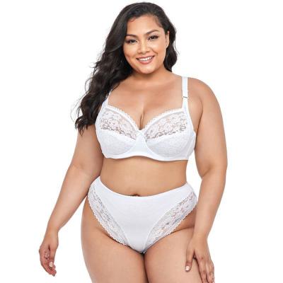 China Wholesale QUICK DRY women's comfortable bust cup the big blunder the XL plus size bra and brief sets for sale