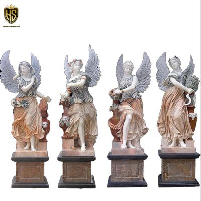 China Europe Outdoor Garden Decor Classic Four Seasons Goddness Female Angel Statue Customized Design for sale