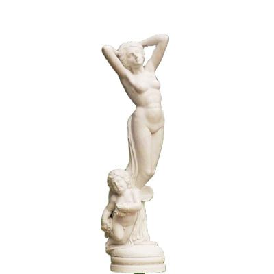 China Life Size White Natural Marble Lady Europe Beautiful Garden Marble Statue Sculpture for sale