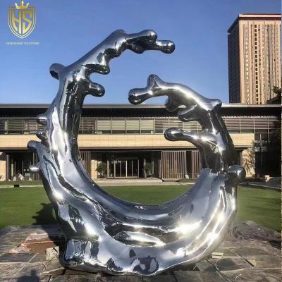 China Abstract Outdoor Sculpture For Garden And Square Modern Metal Sculpture Large Stainless Steel Abstract Statue for sale