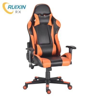 China (Height)Adjustable Black/Orange High Back Swivel Racing Office Chair Gaming Chair for sale