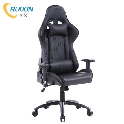 China (Size)Adjustable Black Gaming Chair Black Office Chair With Adjustable Armrest for sale