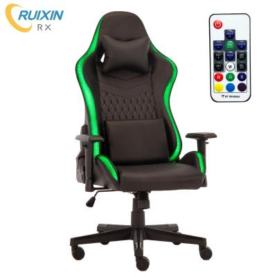 China New Arrival Adjustable RGB Gaming Chair LED Light Gaming Chair (Height) Racing Office Chairs for sale