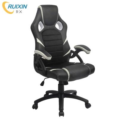 China Office Chair (Height)Adjustable Modern Gaming Chair Black And White Staff Work Chair for sale