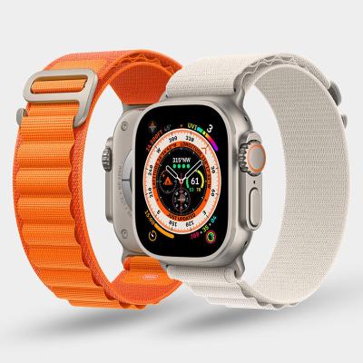 China New Arrival 49mm Luxury Official Nylon Alpine Buckle Elastic Watch Strap Correa Optional Diving Rubber For Apple Watch Series 8 SE Ultra for sale