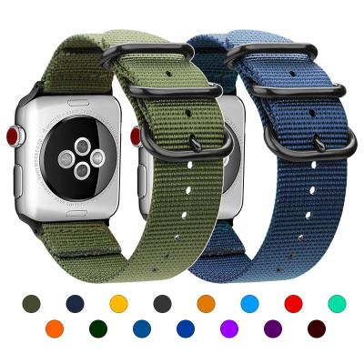 China Luxury Wholesale Nylon Buckles Sport Fitness Watch Strap Band For Apple Watch 8 Ultra Band Nylon For Designer Apple Watch Bands for sale