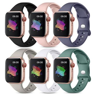 China Luxury Designer Charm 8 Character Buckle Sublimation Silicone Luxury Custom Watch Band For Apple Watch Band Ultra 8 for sale