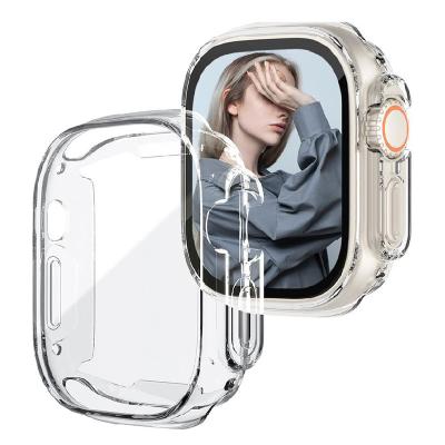 China Luxury Transparent Clear TPU Cover Smart Watch Bumper Case For Apple Watch Series 8 Ultra 49mm for sale