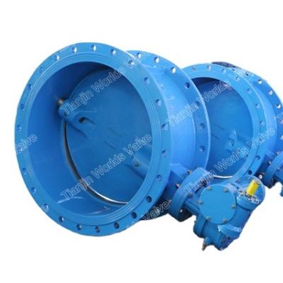 China General Eccentric Double Flange Butterfly Valve With Soft Seal for sale